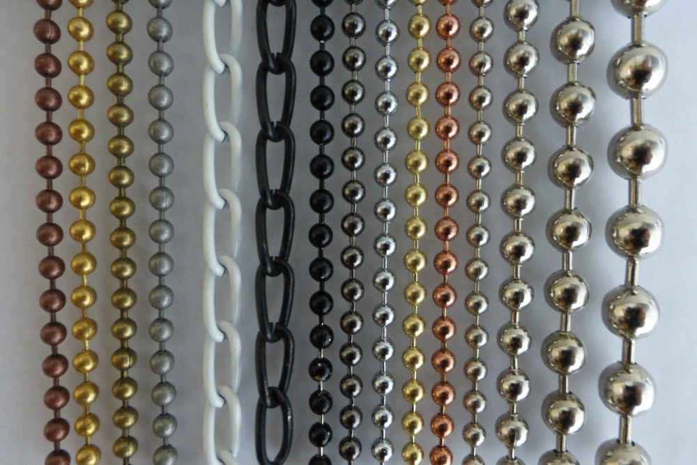 Perlenvorhang Farben und Größen